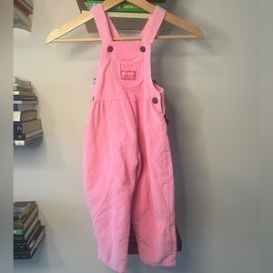 Vintage OshKosh B’Gosh Pink Corduroy Overalls - Size 3T Waist